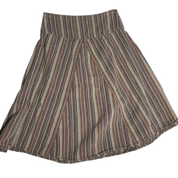 Indigenous Skirt Womens SZ Small Stripe Hand Woven Boho  Office Casual Organic - Picture 1 of 9